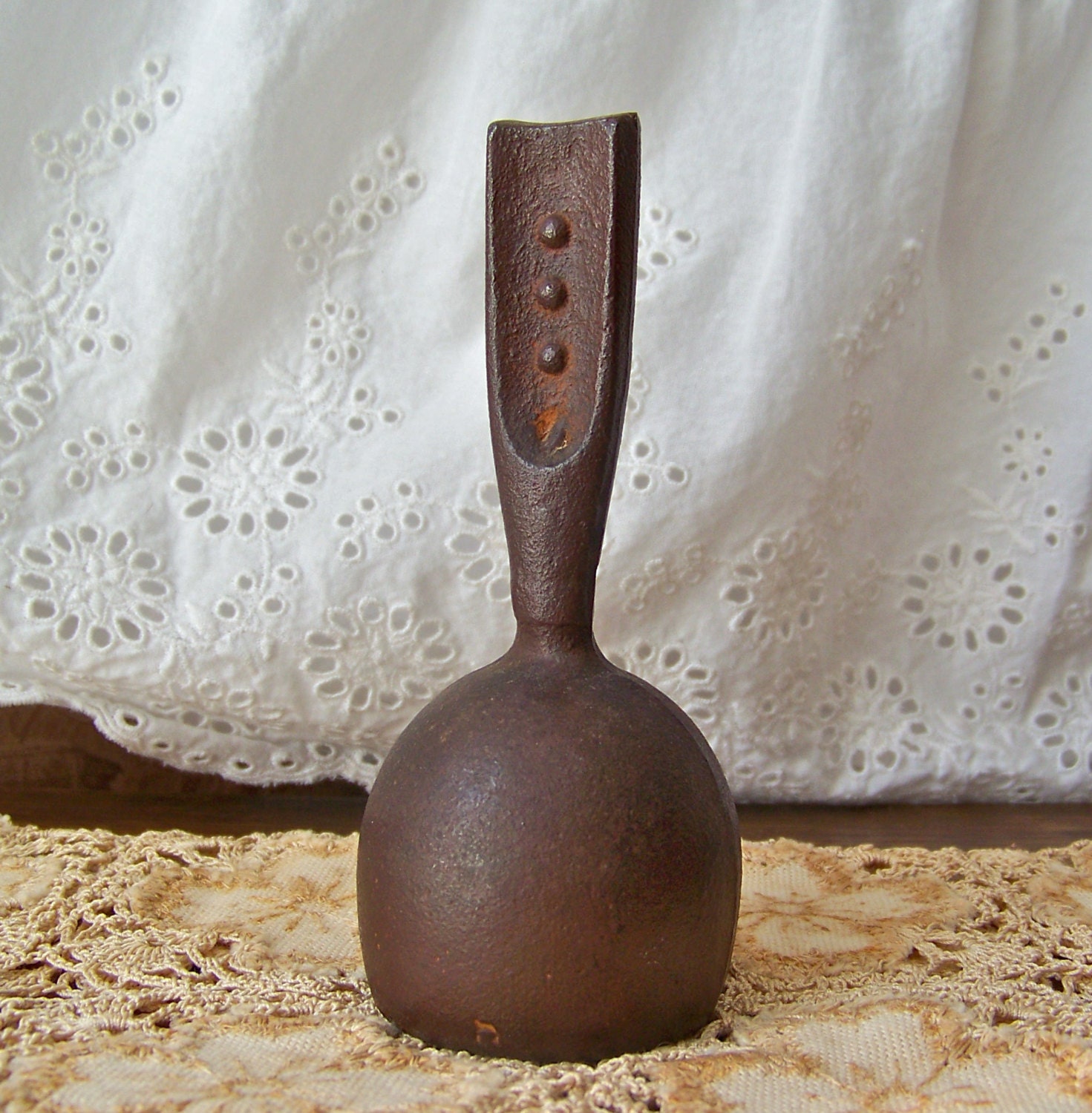 Vintage Cast Iron Bell Signed