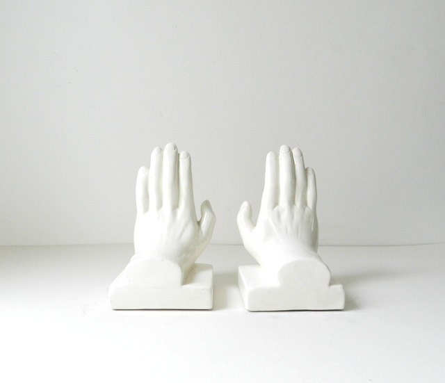 Vintage Hands Bookends