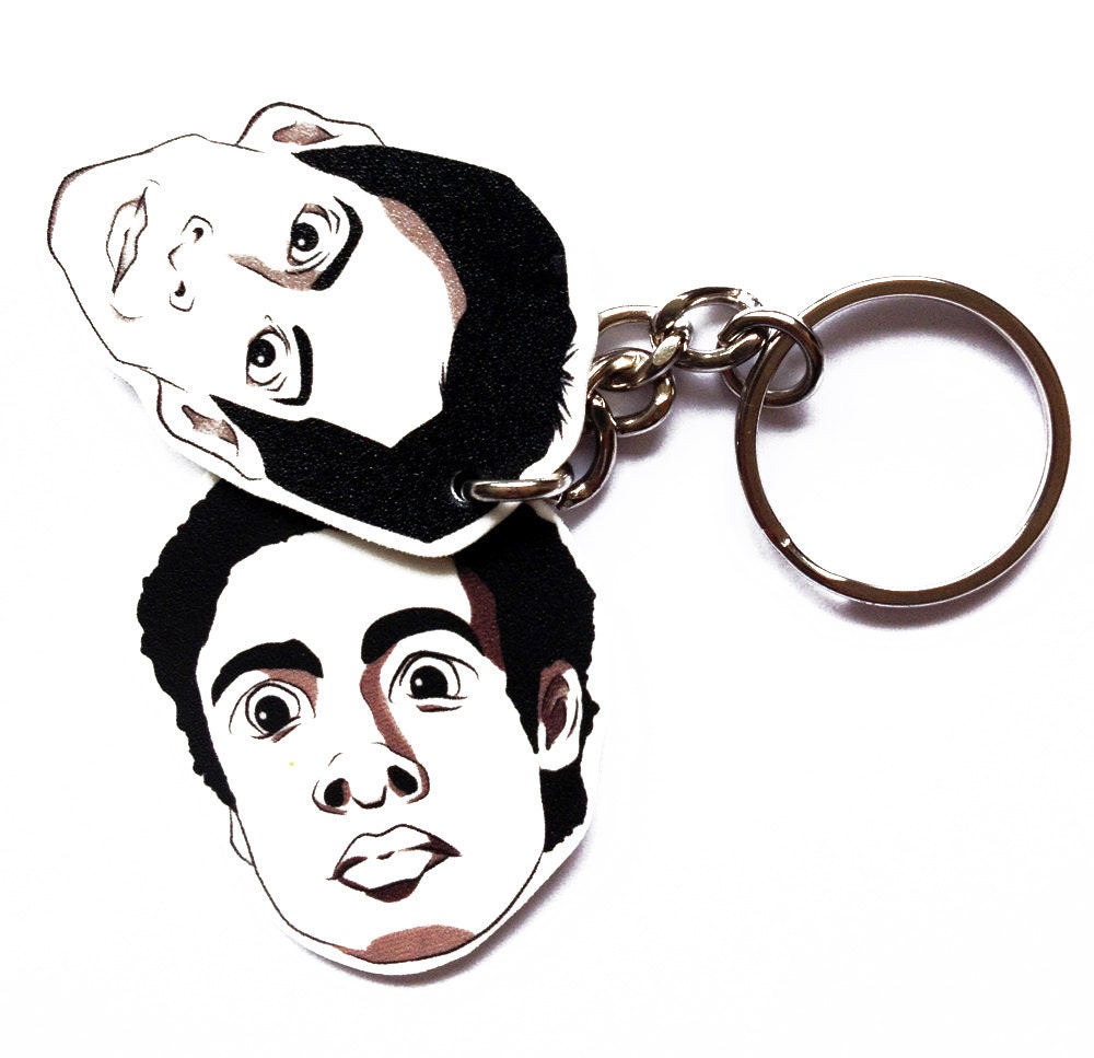 Community -Troy and Abed - the Ultimate Broship Double Keychain