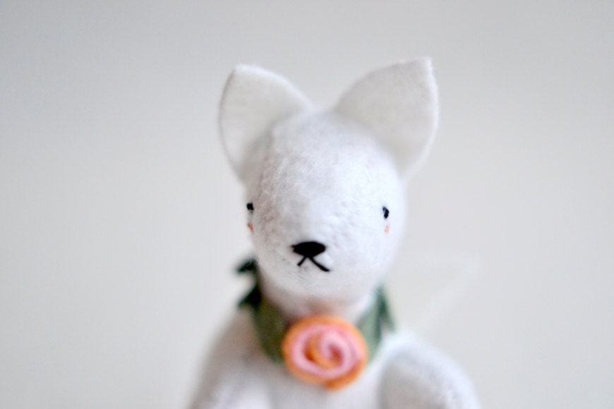 spring fox - fox plush, soft sculpture animal