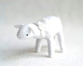 little white doe - deer soft sculpture