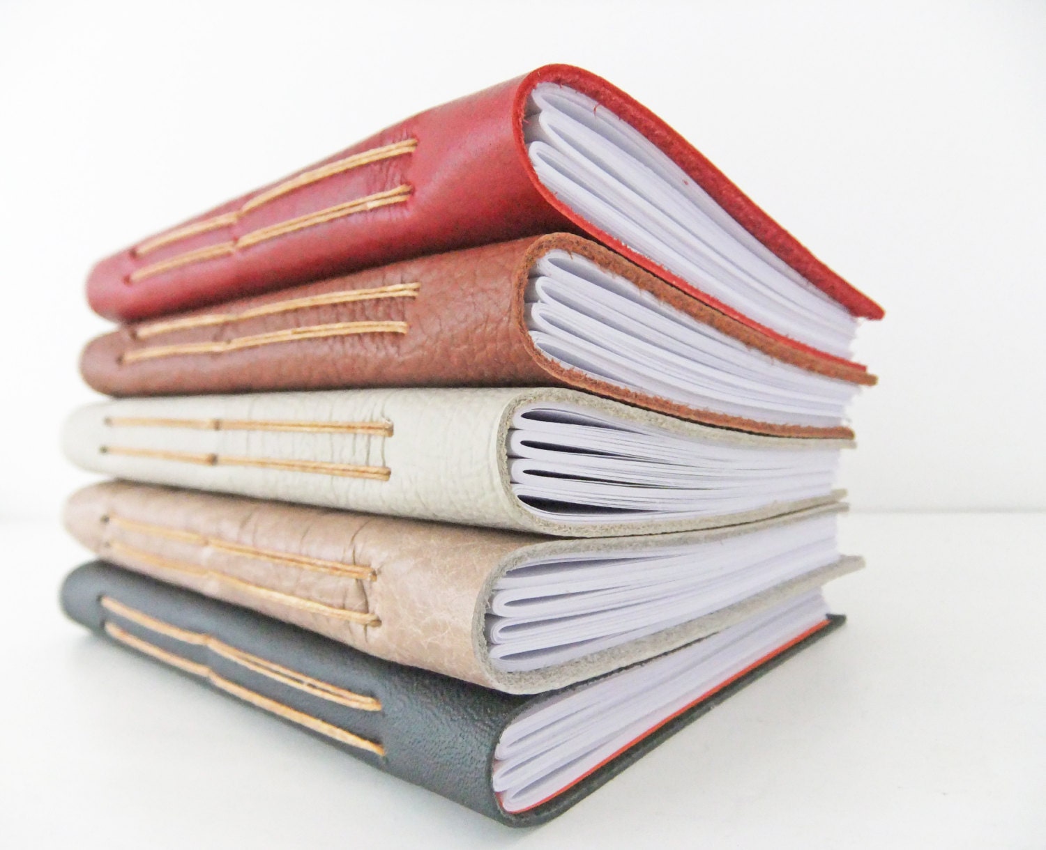 Hand sewn leather journal. Handmade Leather Notebook. Reclaimed Leather Journal. Father's Day Gift. Eco-friendly.
