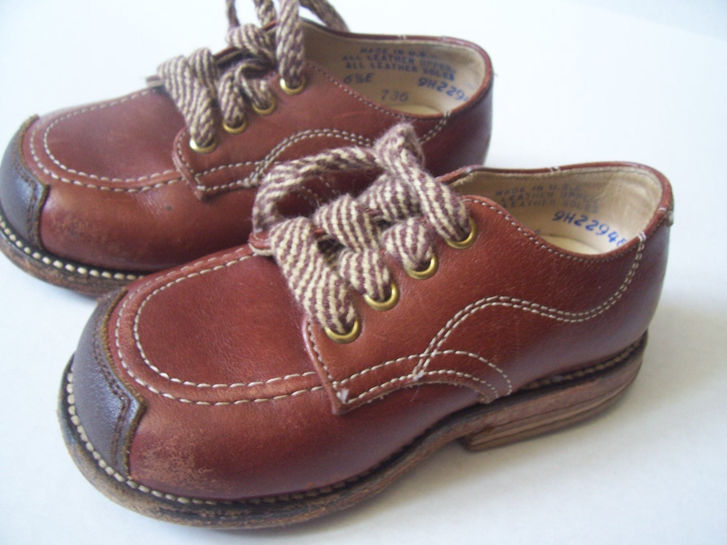 Vintage Childrens Shoes all Leather Straight Last Tarso Medius Size 6.5 E