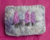 Wild Irish Lupins Embroidered Felt Brooch