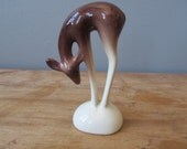 Whimsical forest creature Kitsch Mid Century Deer Statuette