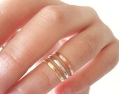 Above the knuckle rings Trio in 925 Sterling Silver/ 14k Pink Rose gold fill/ 14k Yellow Gold fill