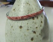 Vintage Pink Enamel Bangle Bracelet Michaela Frey