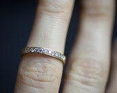9 Diamonds & 14k Gold heavy band