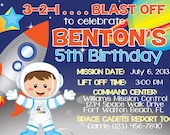 Astronaut Space Cadet 5x7 Invitation - Boy Birthday Party - PRINTABLE Il_170x135