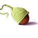 Fresh Green Egg Warmer Pixie Hat for Easter Handknit Pure Cotton Eco Friendly freeshippingfrance team trade on