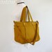 SALE - Mustard Diaper bag / Canvas bag / Messenger Tote Bag / Travel / Shoulder bag / Handbag - 3 Compartments