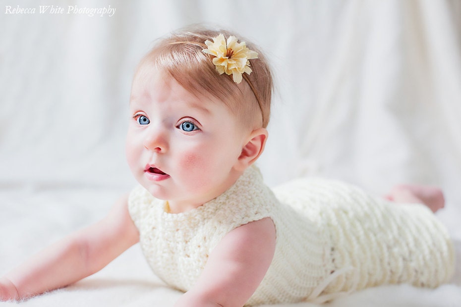 Crochet Baby Blessing Dress - Christening Dress - Baby Girl Dress - Baby Gift - Vintage Baby