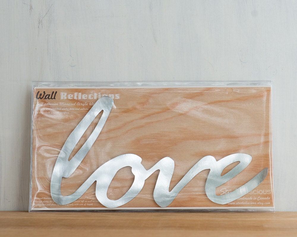 Mirror Wall Decor 'Relax' - signage, word sign, handwriting, typography