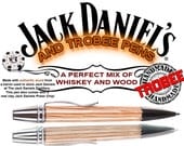 Jack Daniel's Drinkers will love this pen made out of an authentic JD wooden barrel.