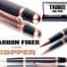 Copper and Carbon fiber pen very cool look to this executive style ballpoint