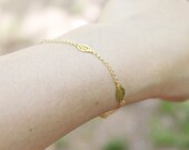 Simple Gold leaf bracelet - S3104