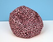Bean Bag Chair- Pink Cheetah
