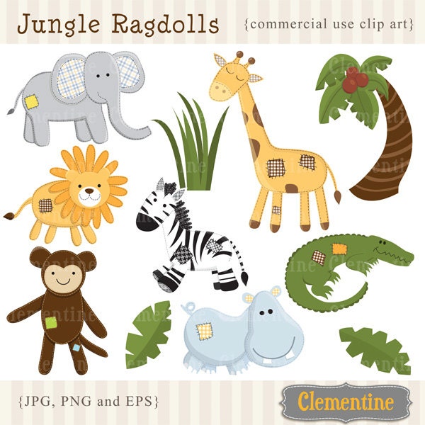 40% OFF SALE -Jungle clip art images, safari clipart, elephant clip art, royalty free clip art- Instant Download Il_170x135