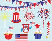 40% OFF SALE -4th of July clip art, Independence Day clip art images, Royalty free clip art- Instant Download Il_170x135