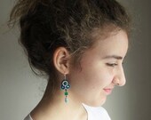 Dangle earrings chandelier earrings gemstone earrings briolette earrings amazonite aventurine green blue turquoise