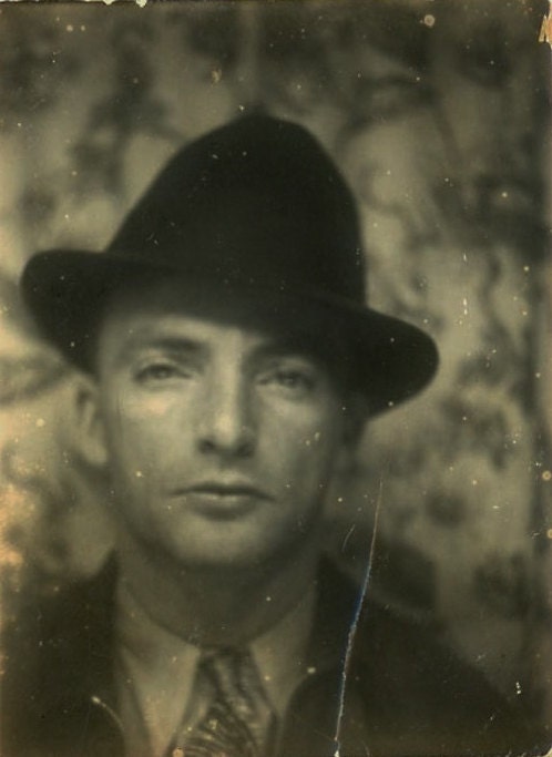 Vintage Photo Booth Photo "Mr. Cool", Photography, Paper Ephemera, Snapshot, Old Photo, Collectibles - 0065
