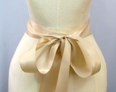 Champagne Ribbon Sash, Wedding Sash, Bridal Sash, Satin Sash - 2.25" width