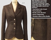 2006 Claire Shaeffer's CUSTOM COUTURE Collection Princess Seam Jacket, Notched Lapels, Vogue V8333, Sz: 6-10, Bust 30 1/2"- 32 1/2", Uncut