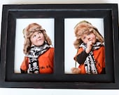 Multi- Opening Collage Picture Frame -  Distressed 2 Hole 5x7's in Portrait Position  - black or choose your color