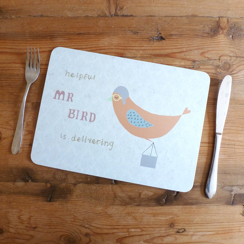 Mr Bird Delivering Placemat