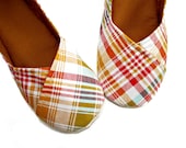 Women's Slippers - Red, Yarrow, and Aqua Lady Birds