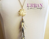 Delicate Gold and Silver Mixed Moonstone Drop Leaf Charm Necklace - 14K gold filled Long charm leaf necklace with leaf back drop charm