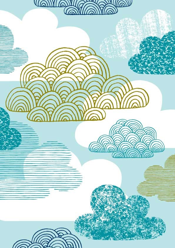 Blue Clouds, limited edition giclee print