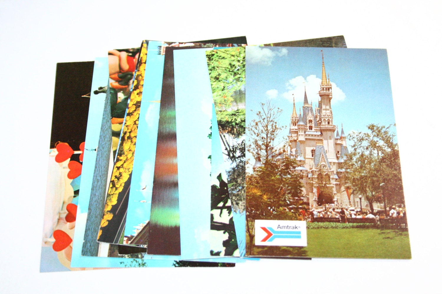 12 Vintage Disney World Florida Chrome Postcards Blank - Wedding Guestbook