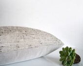 Throw pillow in natural oatmeal beige, Italian linen hemp mix, modern decorative pillow