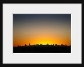 New York City Skyline at Sunset - Viewed from Queens - Fine Art Print