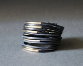 Multi Strand Soft Leather Bracelet(Black)