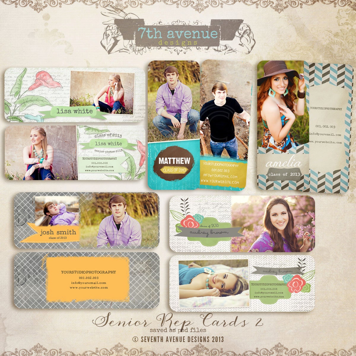 Senior Rep Card templates for photographers vol.2