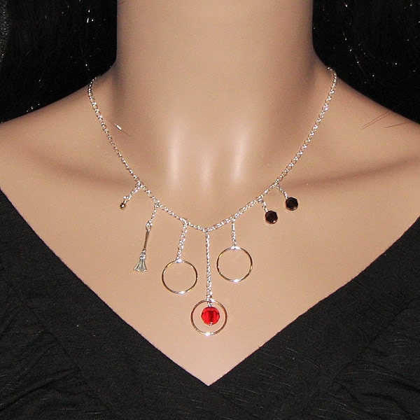 Harry Potter Quidditch Swarovski Crystal Sterling Silver Necklace