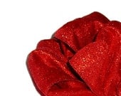 Large Red Sparkle Wire Ribbon 4" X 4 yrds