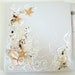 Beach wedding guest book and pen 11"x 10", hand decorated with starfish, seashells and pearls