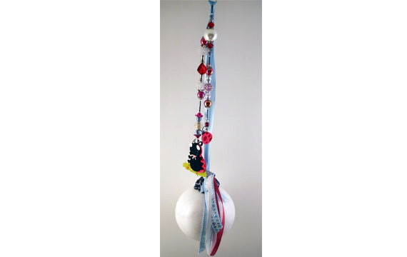 Imbolc Ladybug Wish Ball, Spring Witch Ball, Suncatcher, Faerie Fairy Ball, Friendship Ball