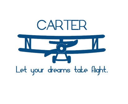 Personalized Biplane and Flying Quote Custom Wall Art Vinyl Decal