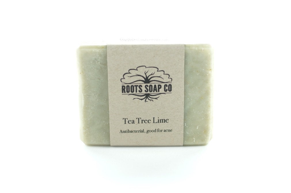 Tea Tree Lime Soap / Handmade Cold Process Soap, all Natural Soap