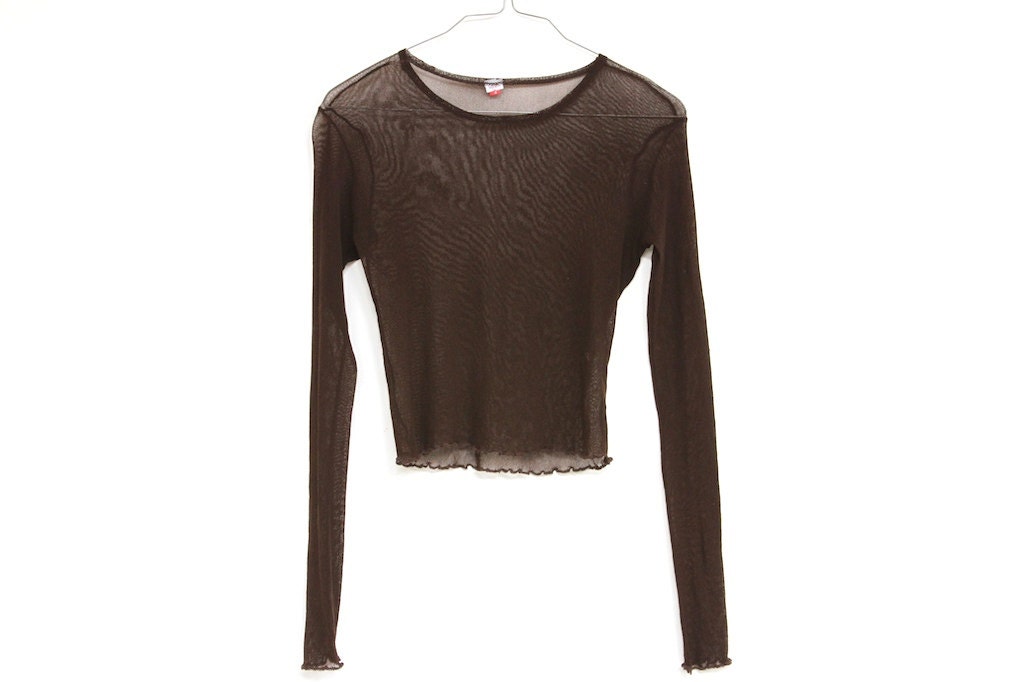 SHEER CROP TOP, 90s mesh
