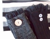 SPECIAL Gift Bundle Striped Infinity Scarf and Your Choice of Lacey Leg Warmers