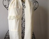 Off White Lightweight Jersey Spring Infinity Scarf