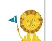 Lion Circus Birthday Card