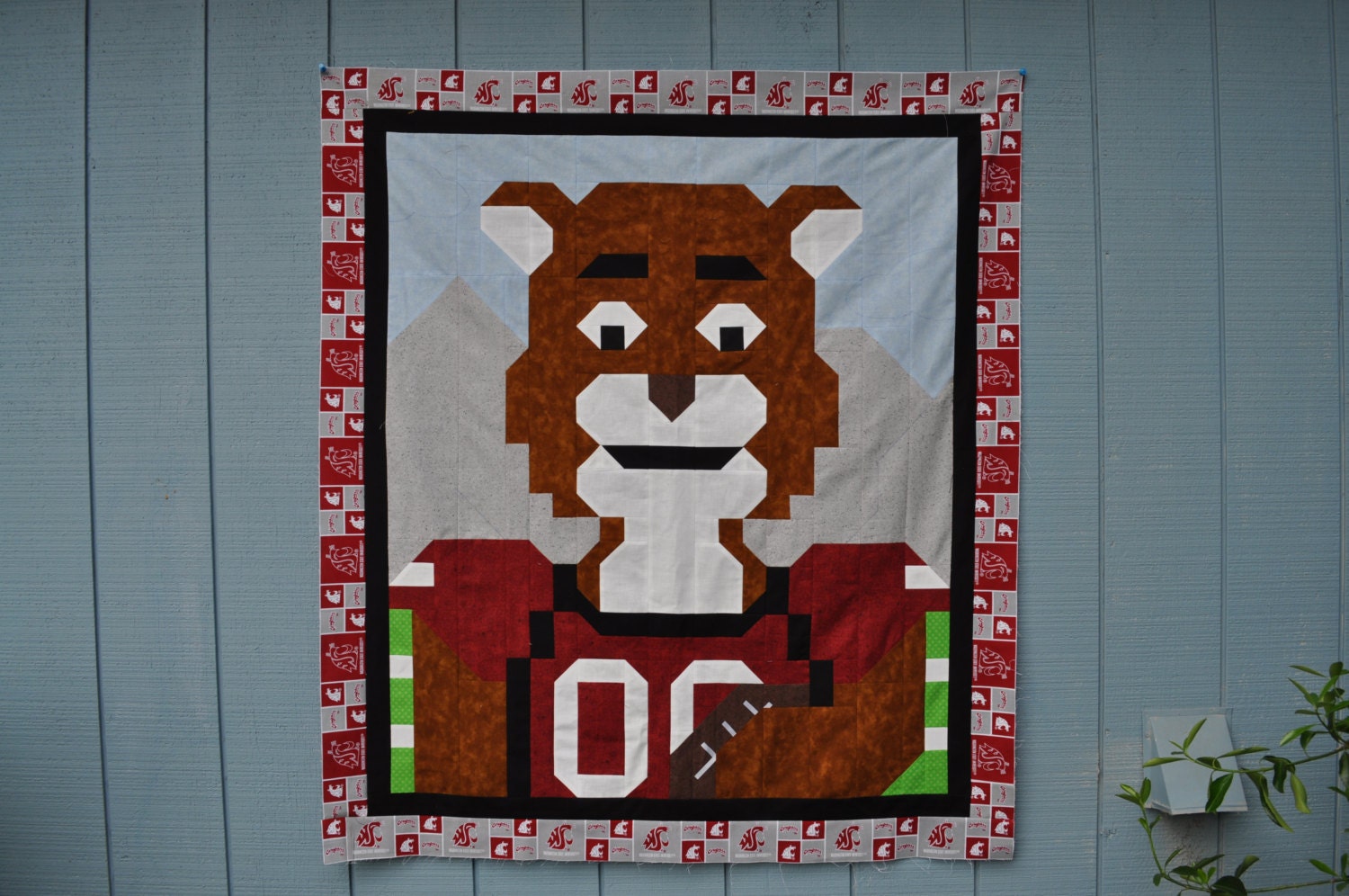 Cougar Football Quilt Pattern includes 3 sizes - emailed in PDF