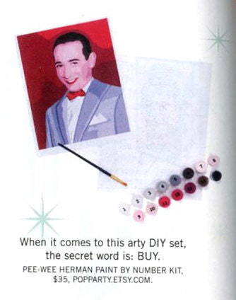 Pee-Wee Herman Paint By Number Kit