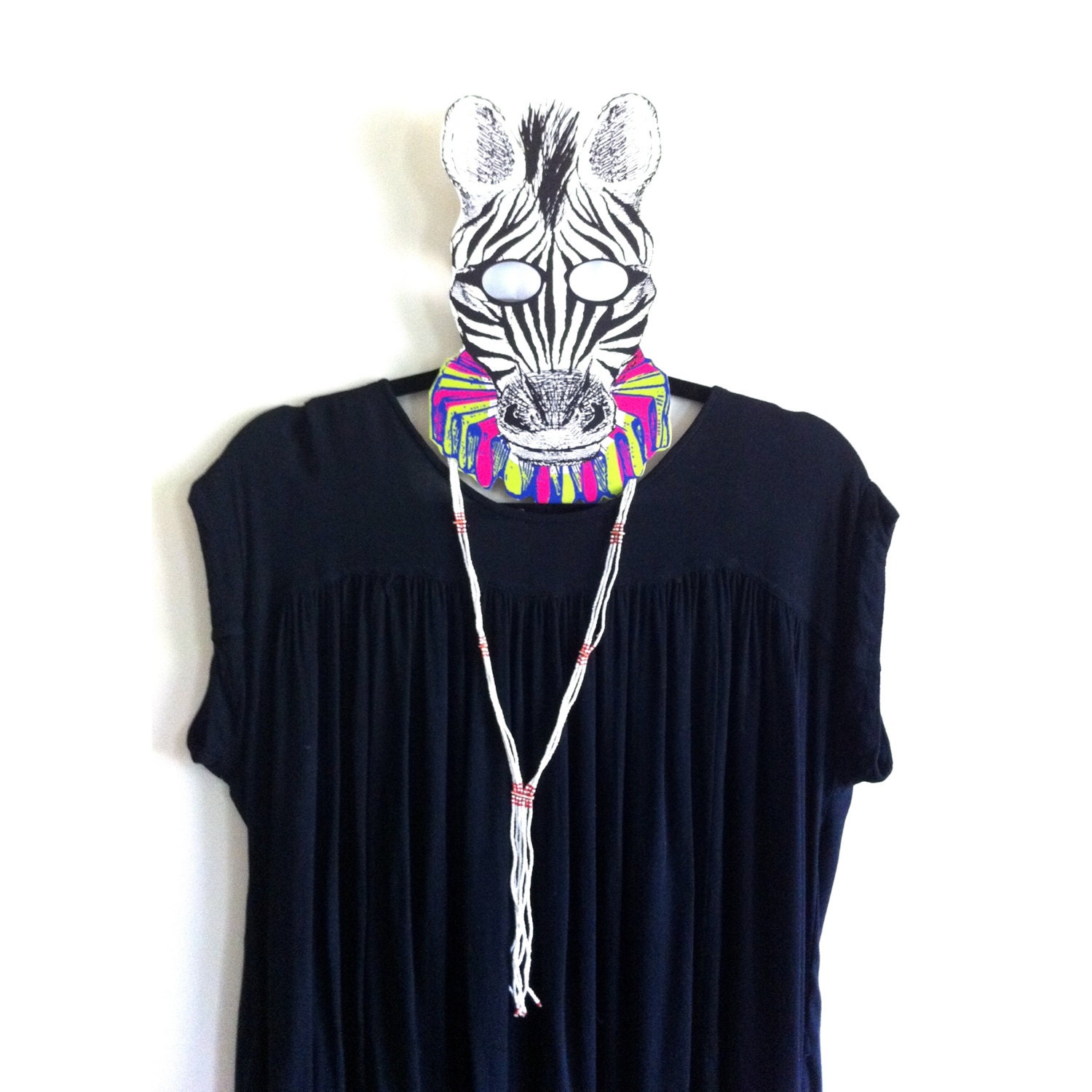 Punda Milia Necklace No. 2 // White Beadwork Necklace